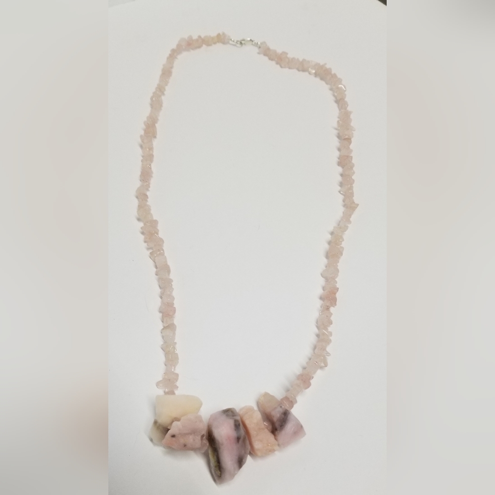 Rose Quartz 27 inch beaded necklace